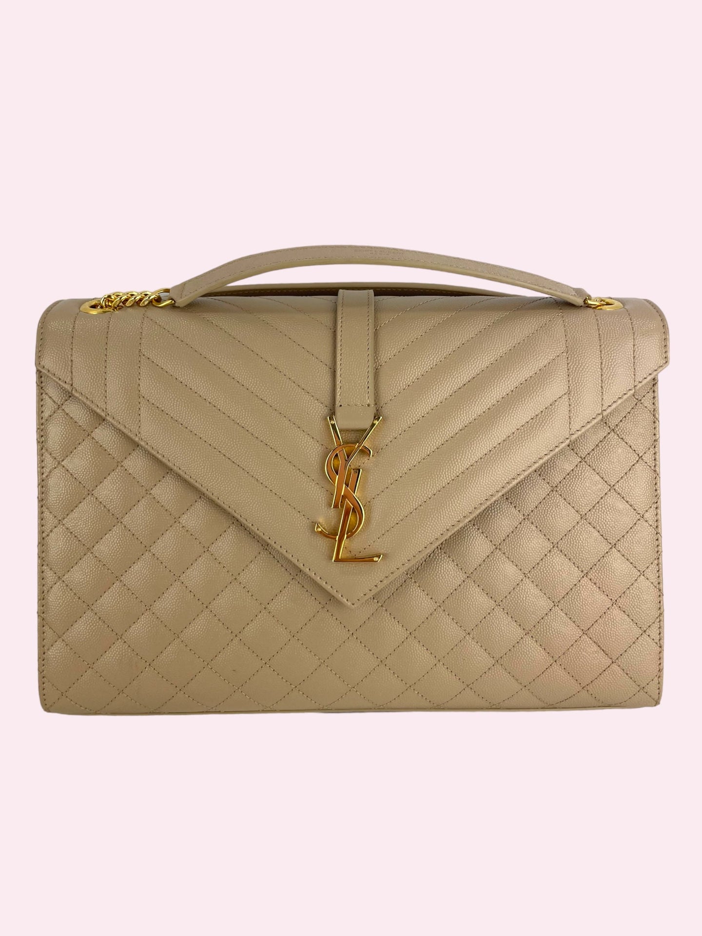 YSL ENVELOPE GRANDE BEIGE